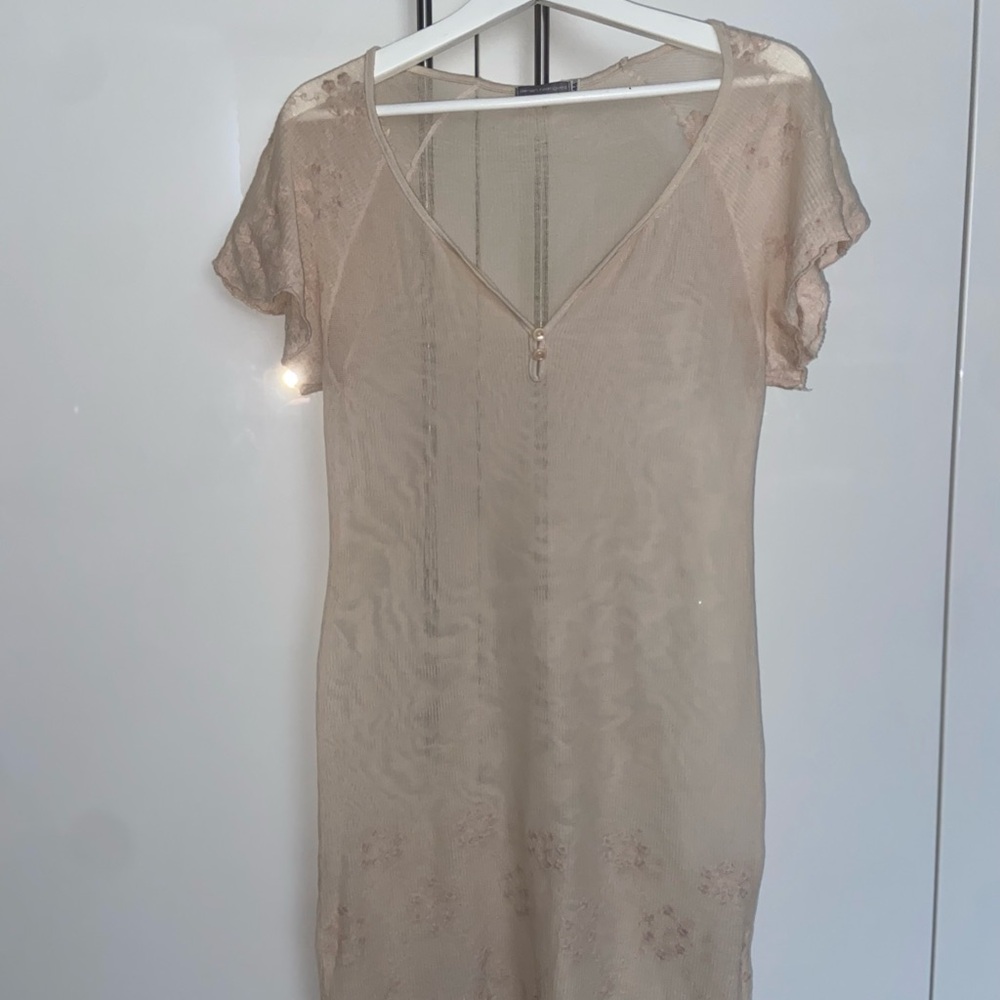 Elegant Cream Mini Dress